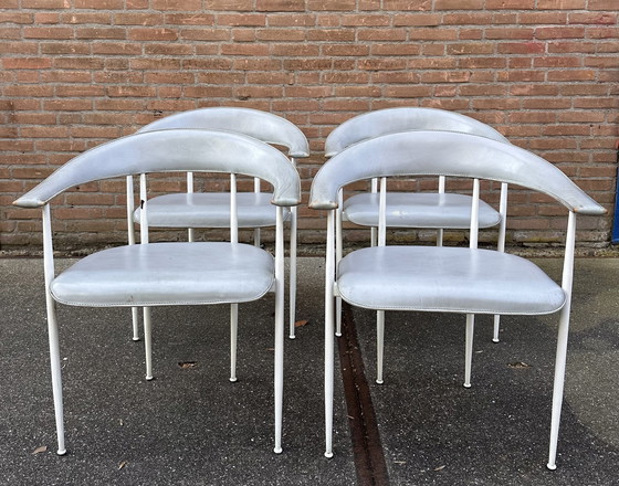 Image 1 of 4 x Fasem P40 design dining chairs