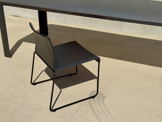 1 Matteo Grassi Saddle Leather Chair – matteograssi, Dining chairs, polished steel (photo 9 of 10)