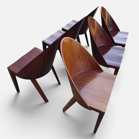 6x Philippe Starck Royal 44 Chair Chair Aleph Driade 1985 – Dining chairs, Wood (photo 10 of 19)