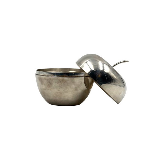 Boîte décorative moderne en forme de pomme plaquée argent, Christofle France années 1970 – Bols, Brass (photo 2 of 7)