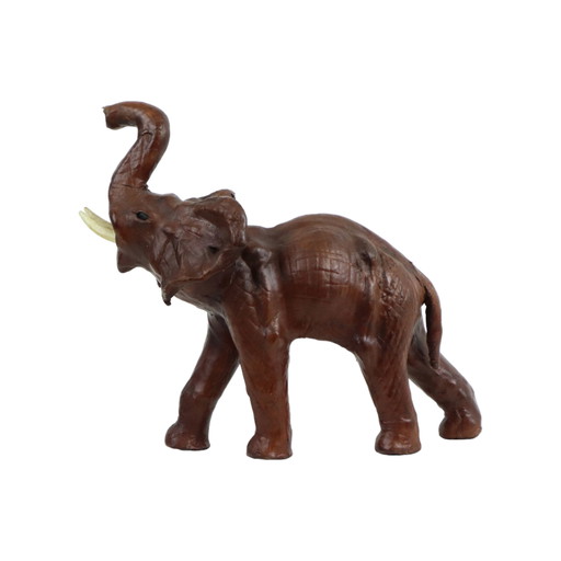 Vintage Elefanten Statue Leder