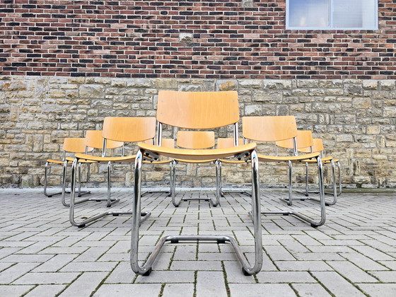 Image 1 of Thonet S 43 stoelen, Bauhaus-stijl, Mid-Century Modern, jaren 60, 70, 50, 30, Vintage
