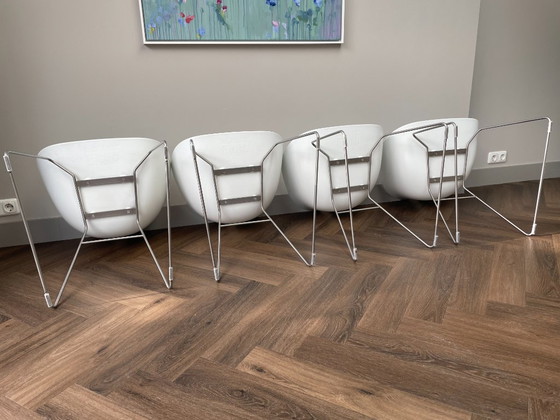 Image 1 of 4 sedie Moroso Fjord – Design - Base in acciaio inox