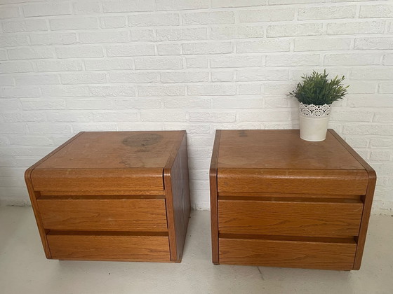 Image 1 of Comodini vintage Moser – anni '50/'60 – legno massello – set da 2