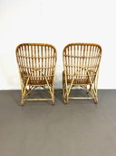 Sillones de ratán de Rohé Noordwolde, años 60.