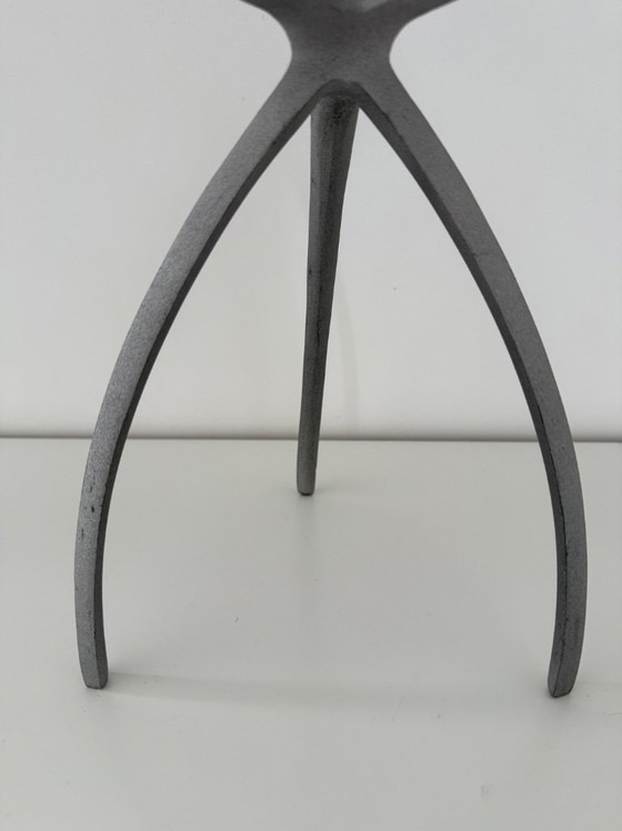 "Spider" tripod candlestick, space age Starck Eames 80s design – Table accessories, Aluminium (photo 6 of 13)