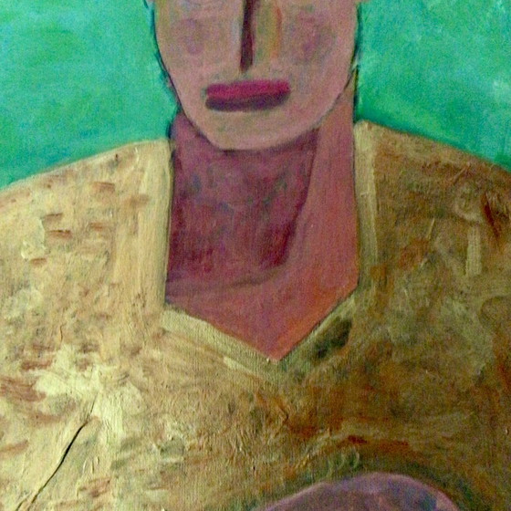 Image 1 of Origineel kunstwerk op linnen uniek handgeschilderd