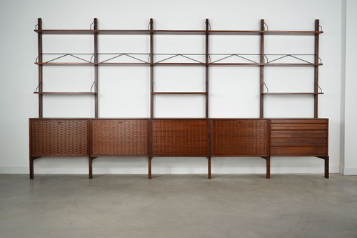 Bibliothèque en teck, design danois, années 1960, designer : Poul Cadovius