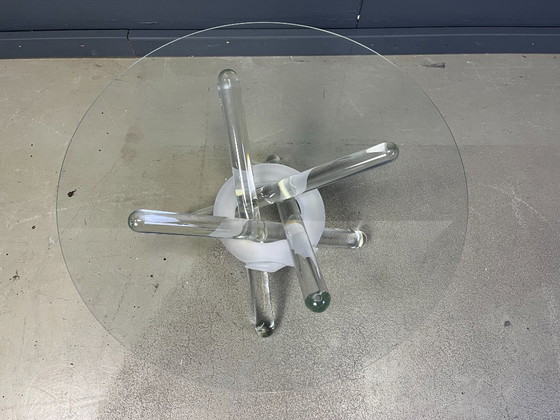 Image 1 of Tavolino arlecchino in vetro di Murano di Maurice Barilone, anni '80