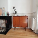 Vintage highboard commode buffet mid century teak