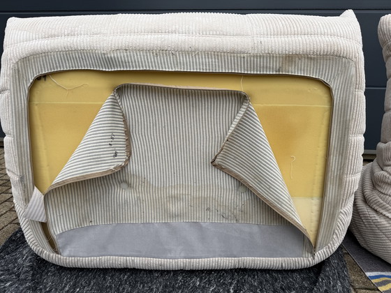 Image 1 of Ligne Roset Togo 2x 2-seater and 1x 3-seater in Beige Corduroy