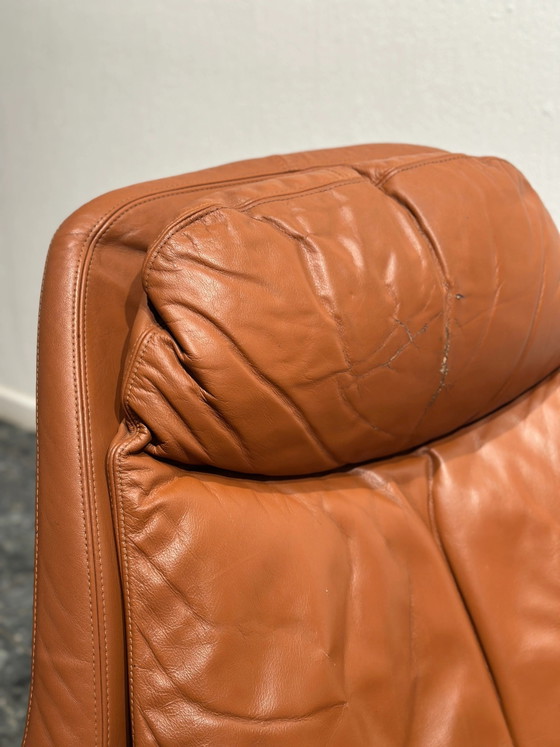 Vintage Saporiti P60 Loungestoel van Vittorio Introini – Fauteuils, Leather, Mid Century Modern (photo 8 of 8)