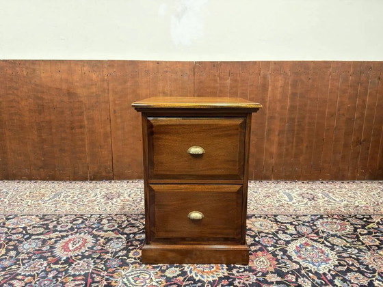 Classic English Mahogany Chest of Drawers, Brass, Brown, Chesterfield (photo 2 of 9)