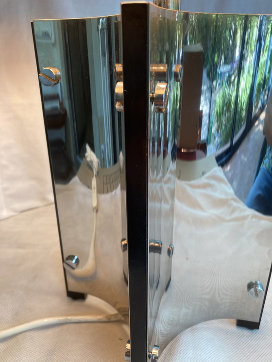 Image 1 of GAETANO SCIOLARI Lampada da tavolo anni '70 in metallo cromato