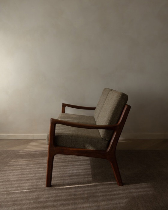 Image 1 of Vintage Senator tweezitsbank van Ole Wanscher voor Cado | Frame van Deens teakhout | Originele bekleding | Jaren 60