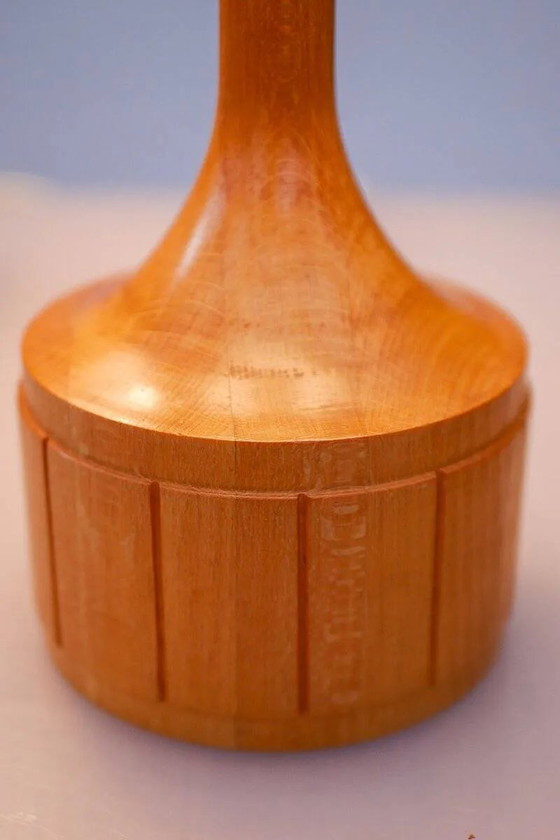 Image 1 of Scandinavian oak table lamps from Elpe, set of 2