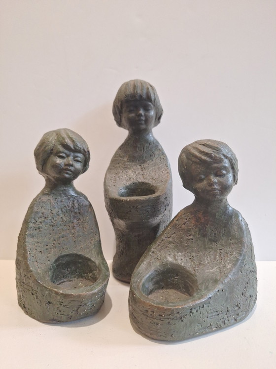 Gruppo scultoreo Portacandele Geert Kunen – Bronze, Ceramic (photo 8 of 10)