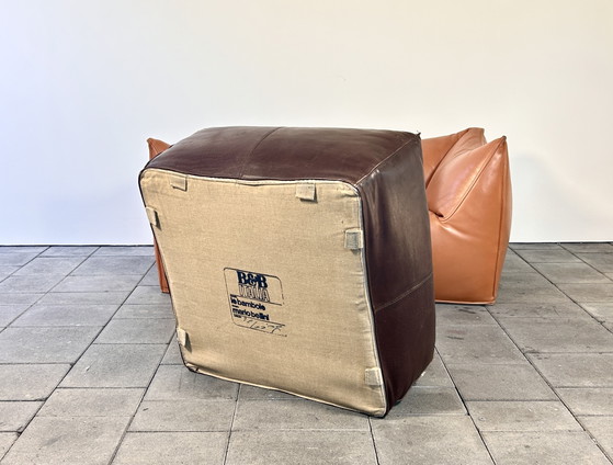 Pouf in pelle Le Bambole degli anni '80, disegnato da Mario Bellini per B&B Italia – Panche, Plastic, Leather (photo 5 of 8)