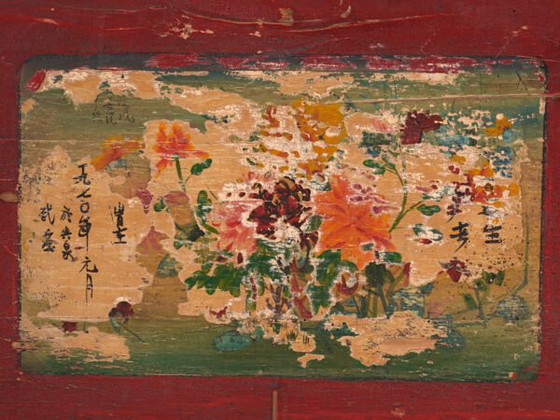 Credenza antica dipinta in legno di pino – Cina, circa 1930 – Credenze con vetrina (photo 32 of 40)