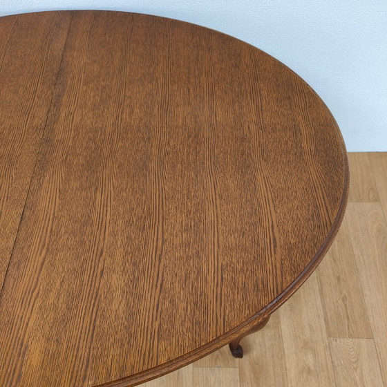Image 1 of Oval vintage dining table dining room table extendable table