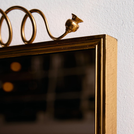 Image 1 of MK10992 Specchio con cornice in metallo e ottone