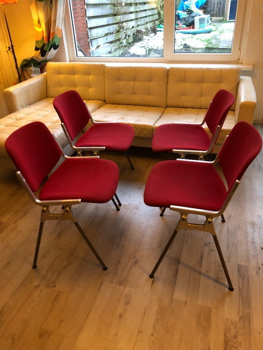 4 chaises Castelli DSC 106 de 1973