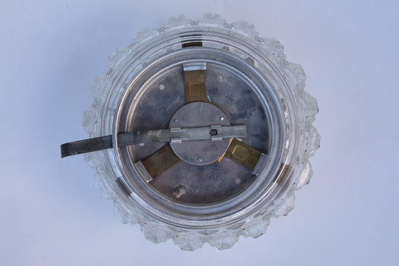 Image 1 of Vintage geslepen glazen plafondlamp