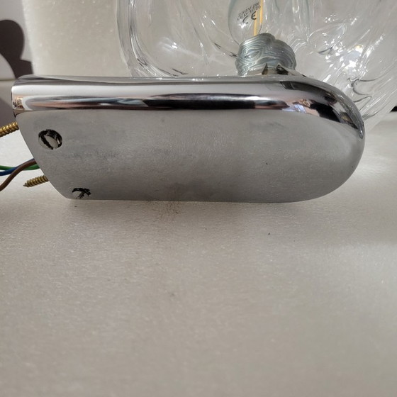 Image 1 of 2 applique da parete in stile space age, con struttura a bolla e acciaio cromato, risalenti agli anni '60 e '70.