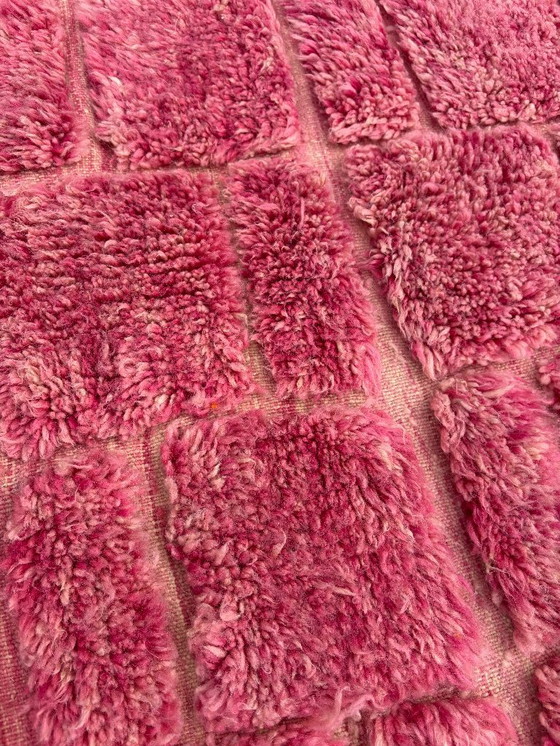 Image 1 of MAROKAAN CHECKERED PINK Wollen Vloerkleed 160x220 cm