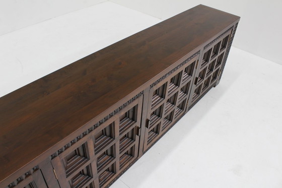 Image 1 of Vintage Spanish Brutalist Sideboard Dresser