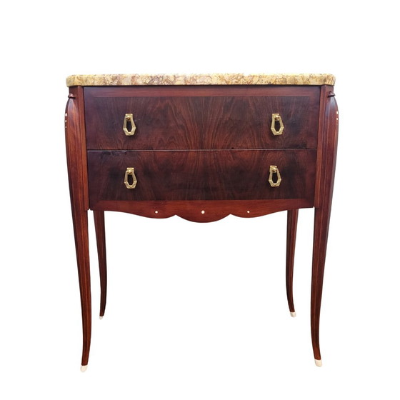Image 1 of Cómoda Art Déco, Siguiendo J. E. Ruhlmann, Madera Y Hueso, 40’S – Francia