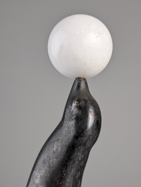 Image 1 of Marcel-André Bouraine Art Deco Sea Lion Sculpture, 1920s