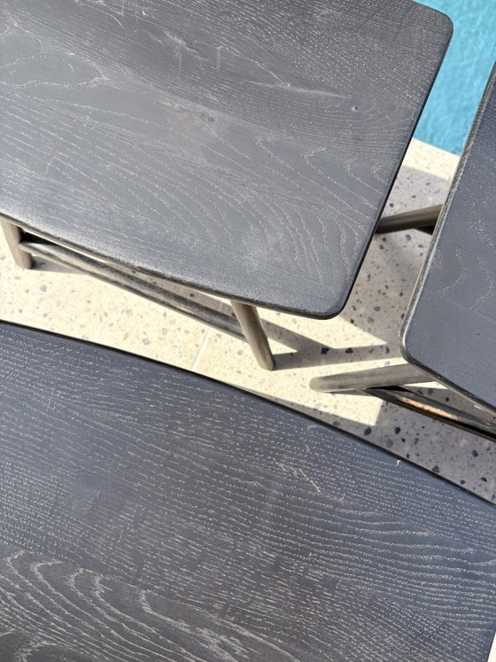 Set van 6 Ethnicraft Osso krukken – zwart eiken – Krukjes, Wood (photo 2 of 5)