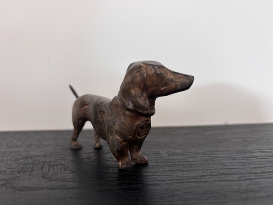 Figura original de bronce de un perro salchicha – Pierre Chenet – Objetos decorativos, Bronze (photo 4 of 9)