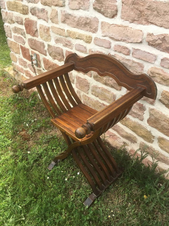 Poltrona Dagobert o curule pieghevole in noce – Poltrone, Vintage (photo 4 of 10)