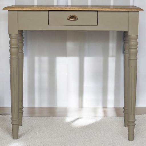 Elegant handgeschilderd bureau van massief mangohout