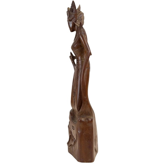 Dewie Sri en bois balinais sculpté à la main – Milieu du siècle – Sculptures, Art Deco (photo 5 of 8)