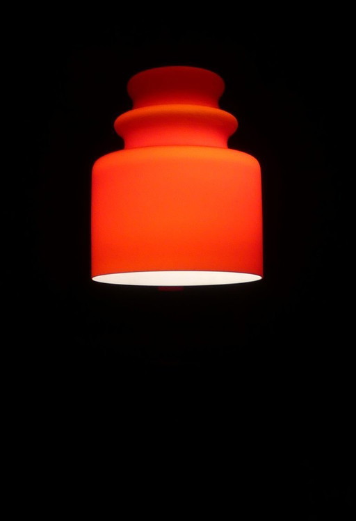 Peill&Putzler ceiling lamp red 1970s UK1aEb