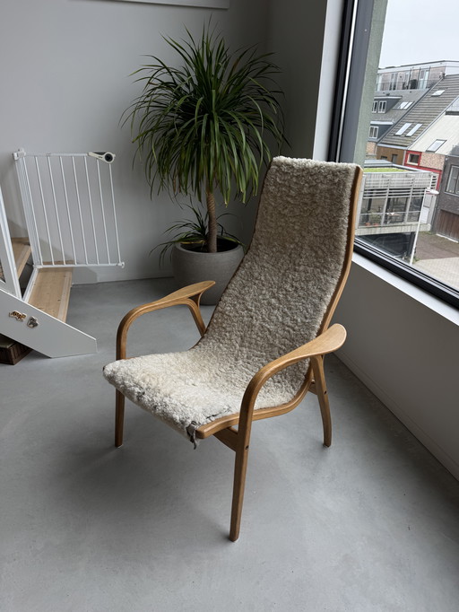 Zweedse Lamino fauteuil Vintage wol