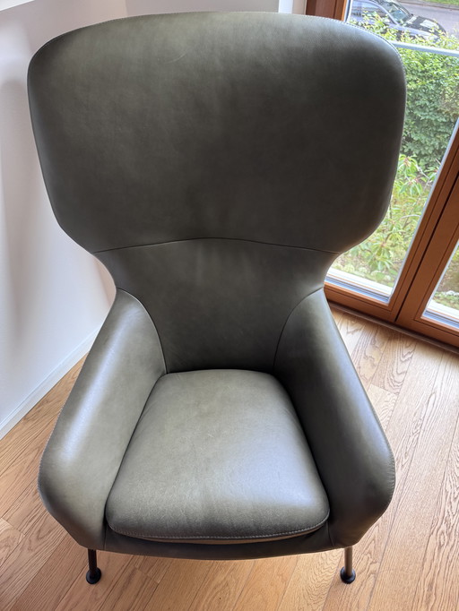 Sessel Dublin BoConcept, olive York-Leder