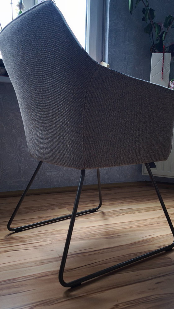 Sedia di design Leolux Mara – Pelle Senso „Chocolat“ – Christian Werner – Sedie da pranzo, Leather, Metal (photo 4 of 7)