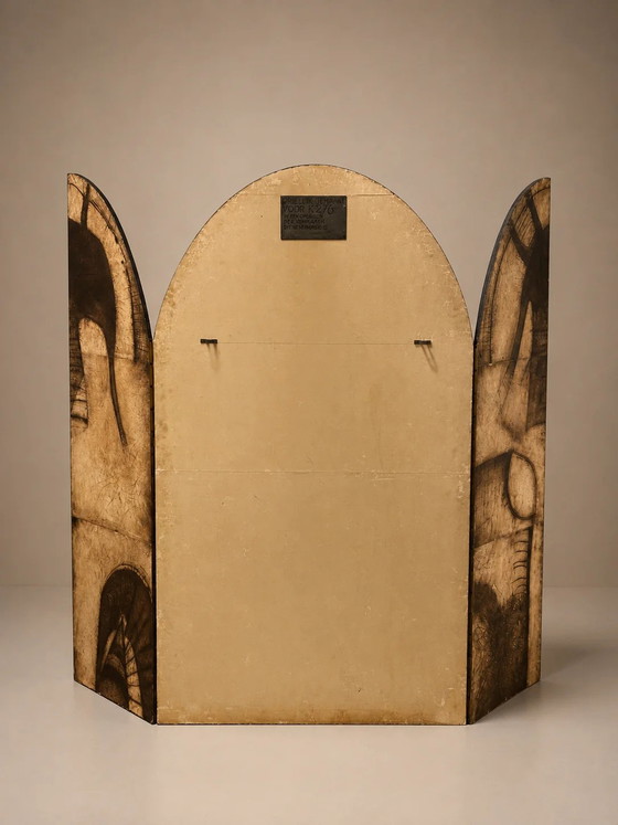 Guillaume Le Roy – Triptych, 1971 Amsterdam – Paintings & Drawings, Abstract (photo 7 of 9)