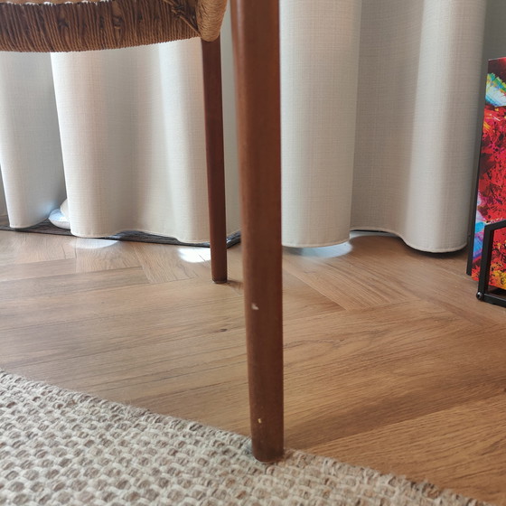 Image 1 of 4x N.O. Møller Eetkamerstoelen 71 Papierkordel Teakholz