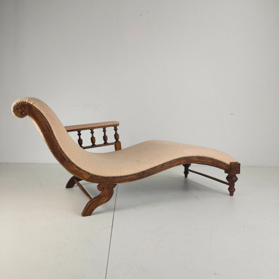 Image 1 of Chaise longue / divano letto antico della fine del XIX secolo - Inghilterra