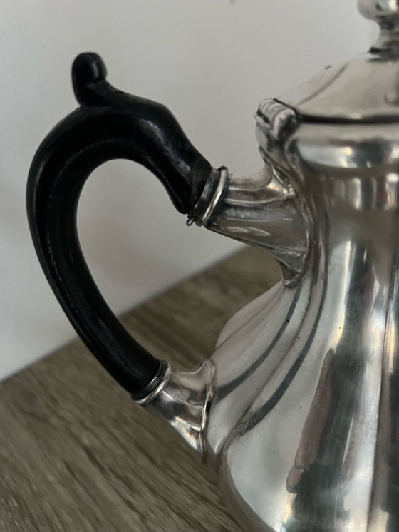 Image 1 of Caffettiera/teiera Shaw & Fisher Sheffield con marchio di garanzia, XIX secolo, metallo argentato