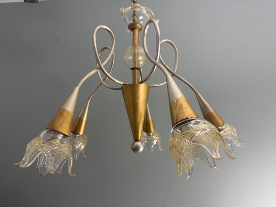 Image 1 of Design kroonluchter lamp murano florenz’lamp argento e oro