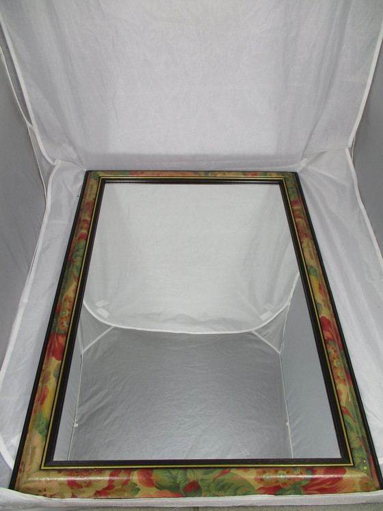 Image 1 of Miroir oriental avec cadre peint à la main - 2e moitié du 20e siècle