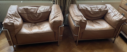 2x Cassina LC3 Sessel