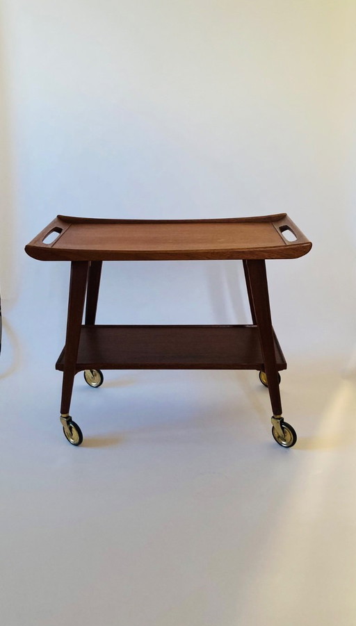 Vintage barcart opal mobel, keukentrolley, serveerwagen 