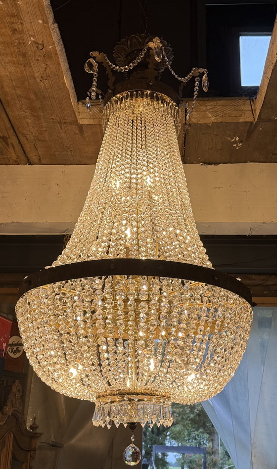 Image 1 of Very large impressive crystal chandelier 170 x 90